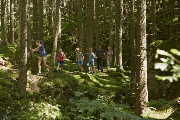 Familie beim Wandern in der R�tenbachschlucht Bildnachweis: Hochschwarzwald Tourismus GmbH/ Christoph D�pper